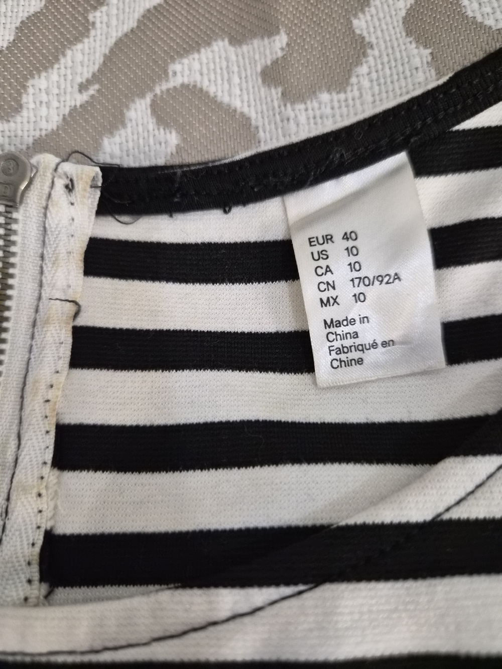 Black & White Striped Girls' Sleeveless Fit-and-Flare Dress - Picture 3 of 4